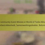 Community Event Missies in World of Tanks Blitz: Spelerbetrokkenheid, Samenwerkingsdoelen, Beloningen